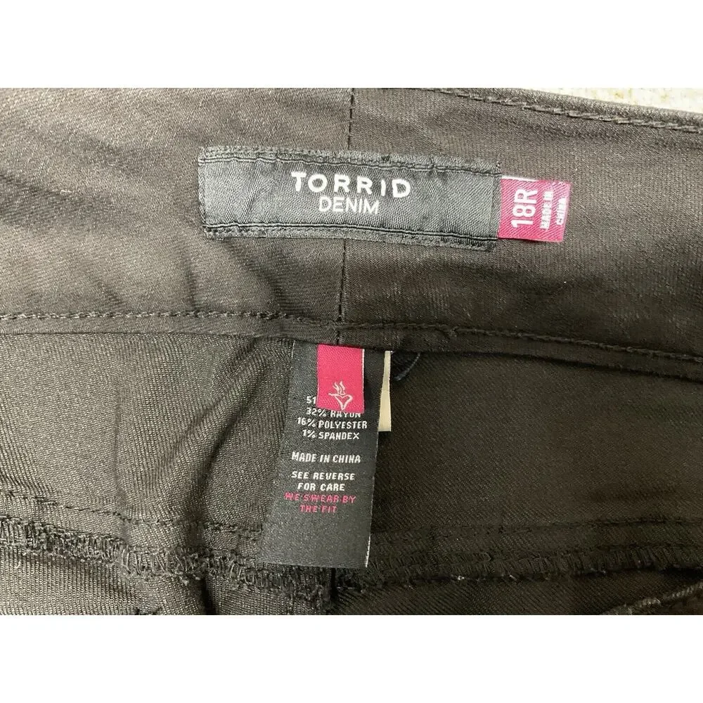Torrid‎ Denim Woman's Black Mid Rise Jeans Size 18R